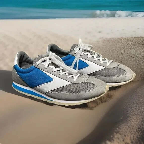 Brooks Vanguard Blue/Grey/White Women's Retro Style Sneakers Size 9 - Picture 1 of 16